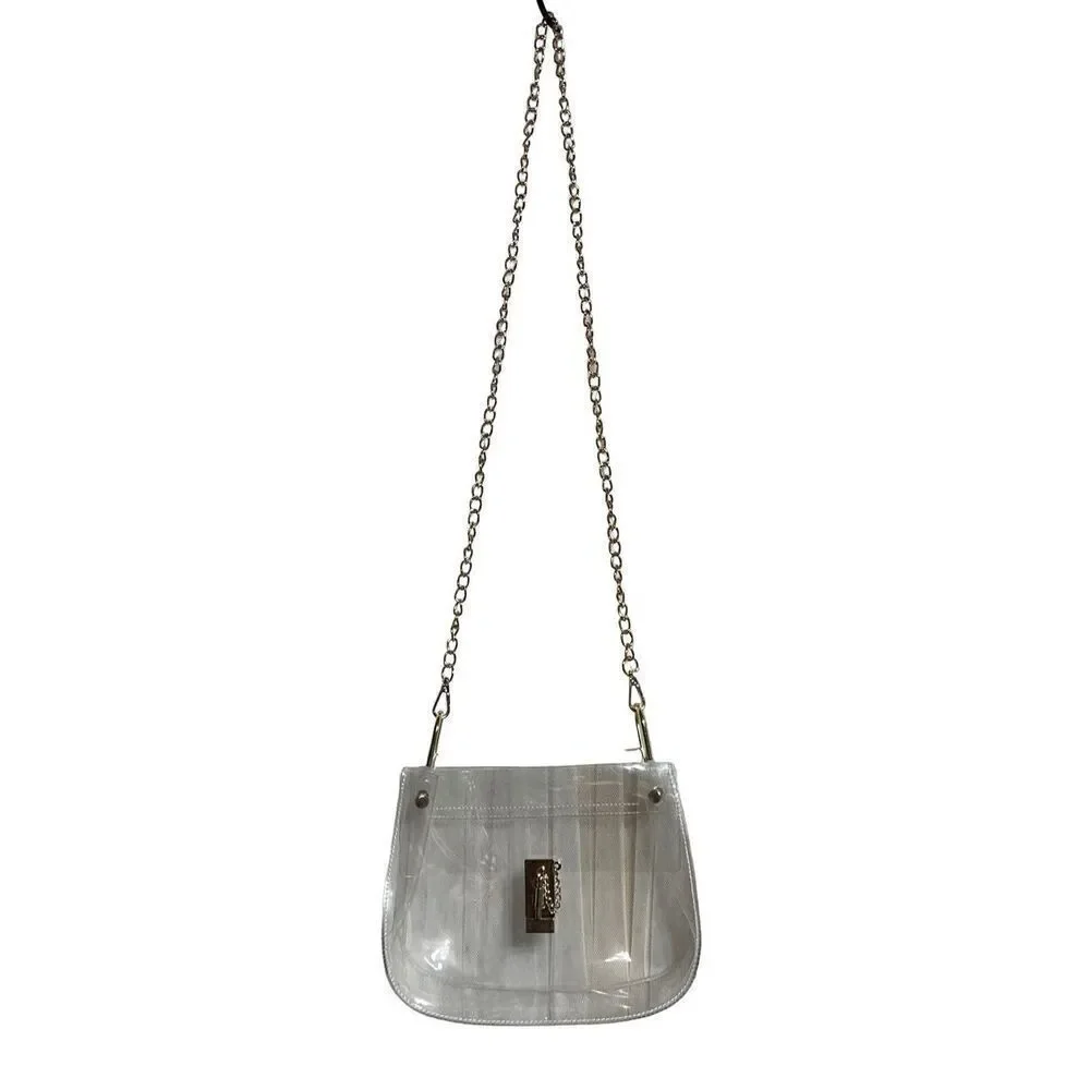 Kedzie Clear Acrylic See Through Stadium Purse Crossbody Messenger Bag